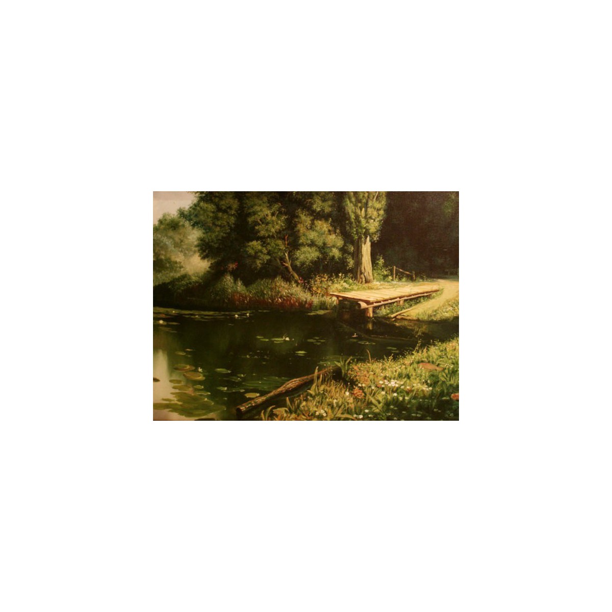 копия картины В. Поленова "Заросший пруд"