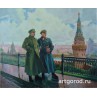 копия картины А. Герасимова "Сталин и Ворошилов в Кремле"