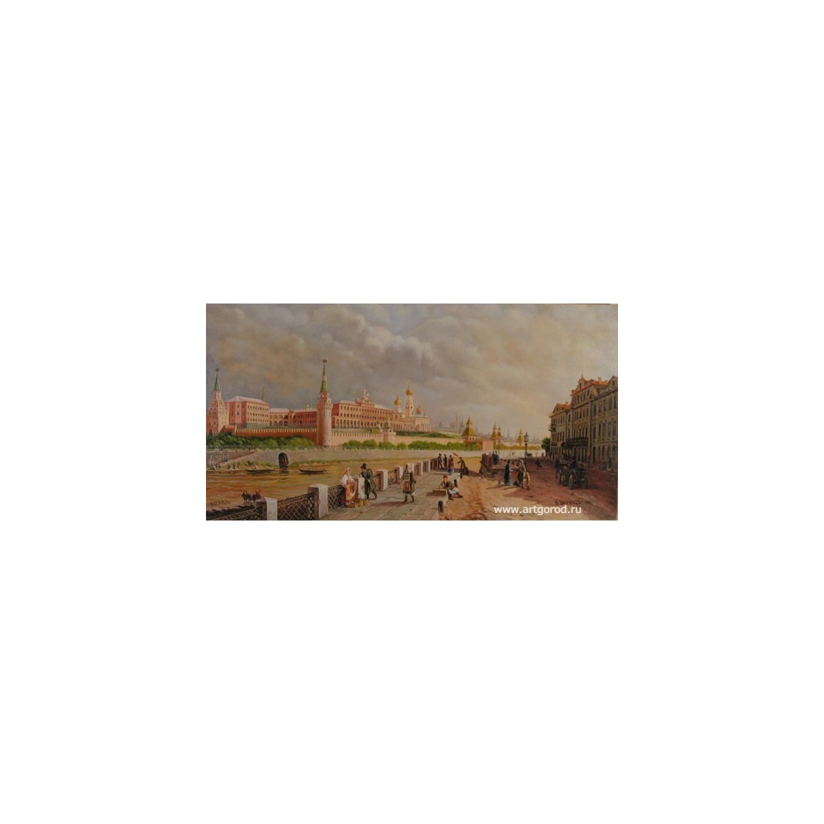 копия картины П.Верещагина "Вид Московского Кремля со стороны Английской набережной"
