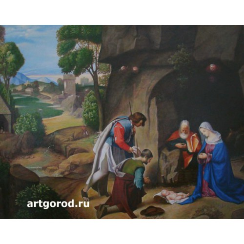 копия картины Джорджоне "Поклонение пастухов"