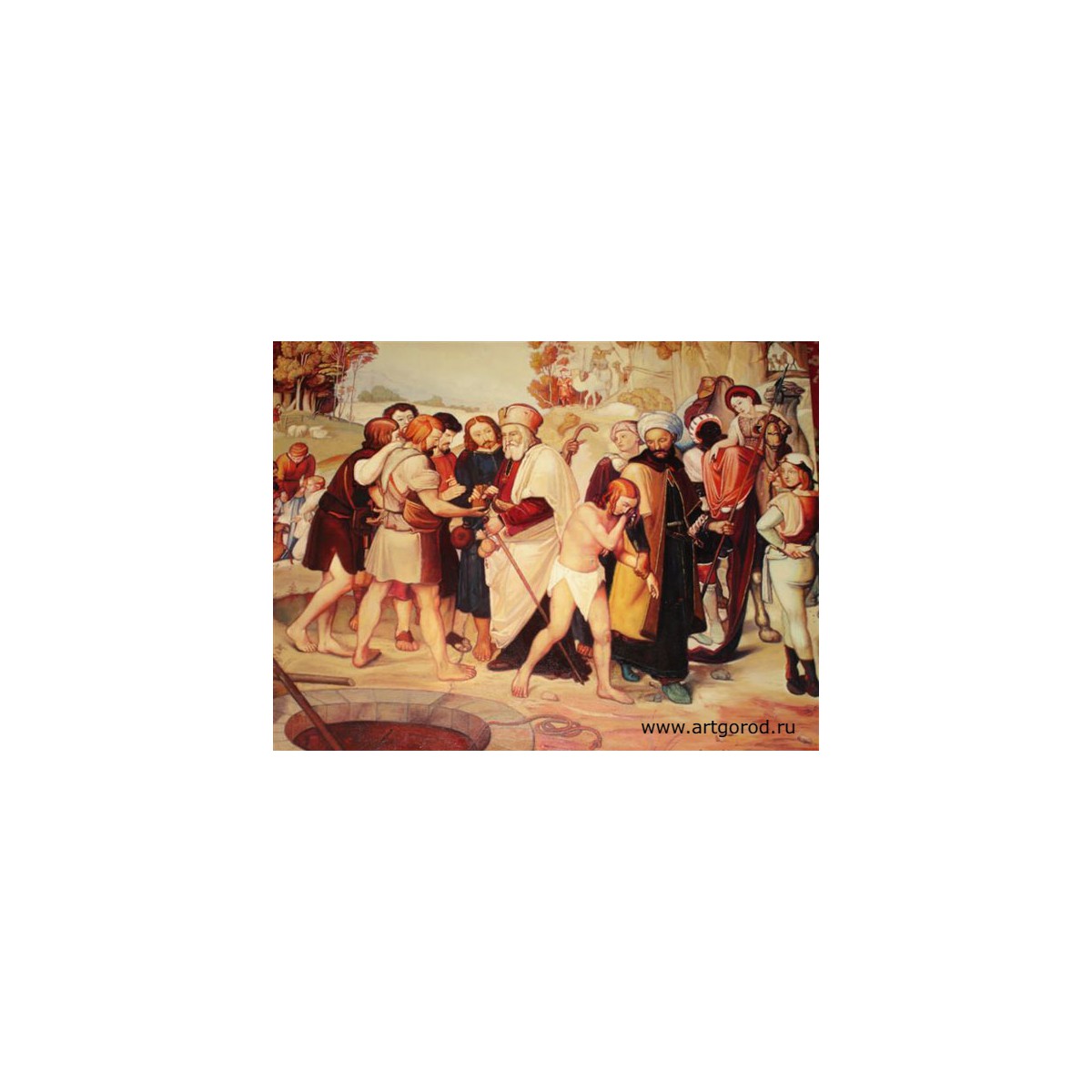 картина с фрески Овербека "Продажа Иосифа братьями"