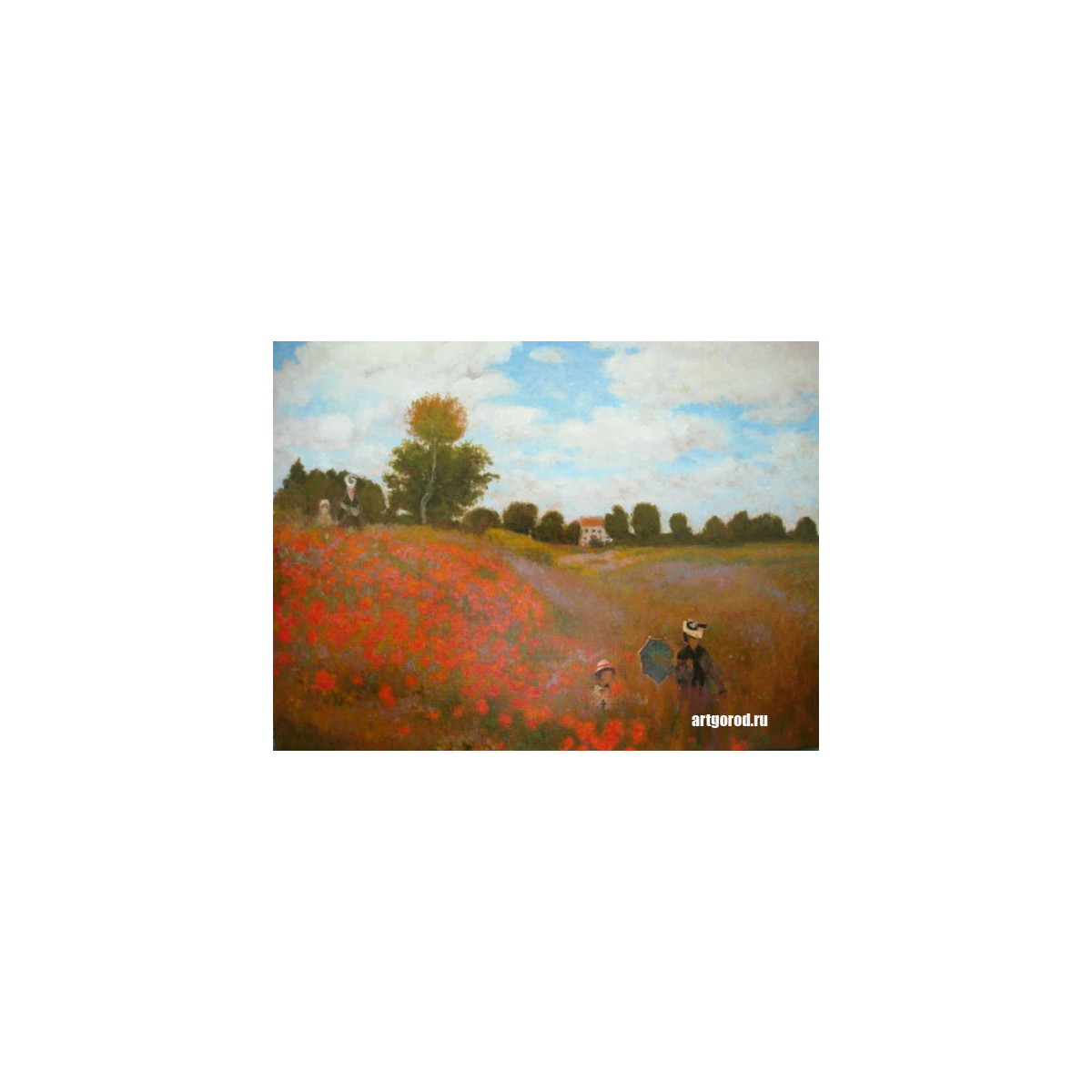 копия картины Клода Моне "Поле с маками возле Аржантей"